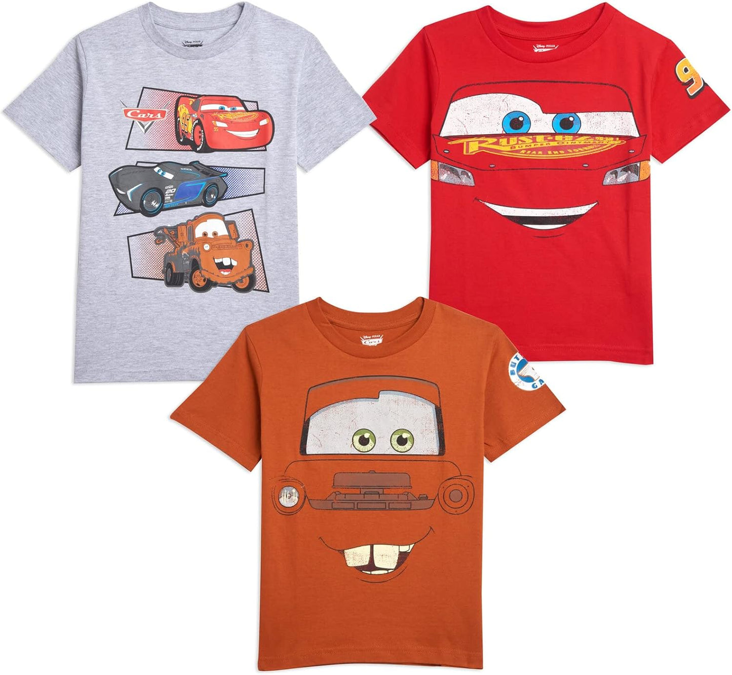 Disney Pixar Cars Tow Mater Lightning McQueen T-Shirts for Kids