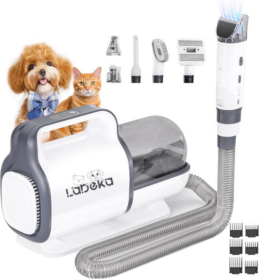 LABEKA Dog Grooming Vacuum: 6 Tools, 1.5L Dust Cup, 11000pa Power