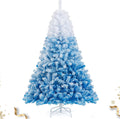 HAPPYGRILL 6 ft Flocked Christmas Tree with 820 Branch Tips - Snowy