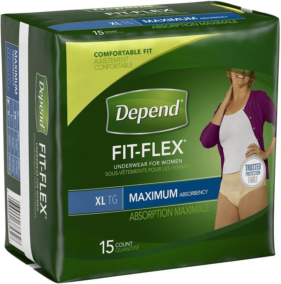 Depend Underwear for Women, Maximum Protection, Extra Large