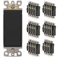 3-Way Decorator Light Switch 15A Matte Black - Durable 30 Pack