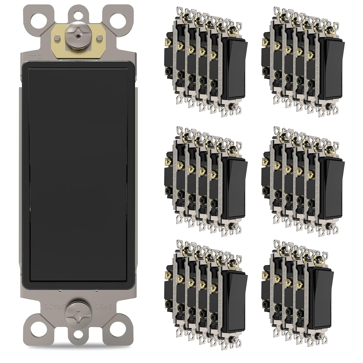 Thunderway 30 Pack 3-Way Decorator Light Switches for Home
