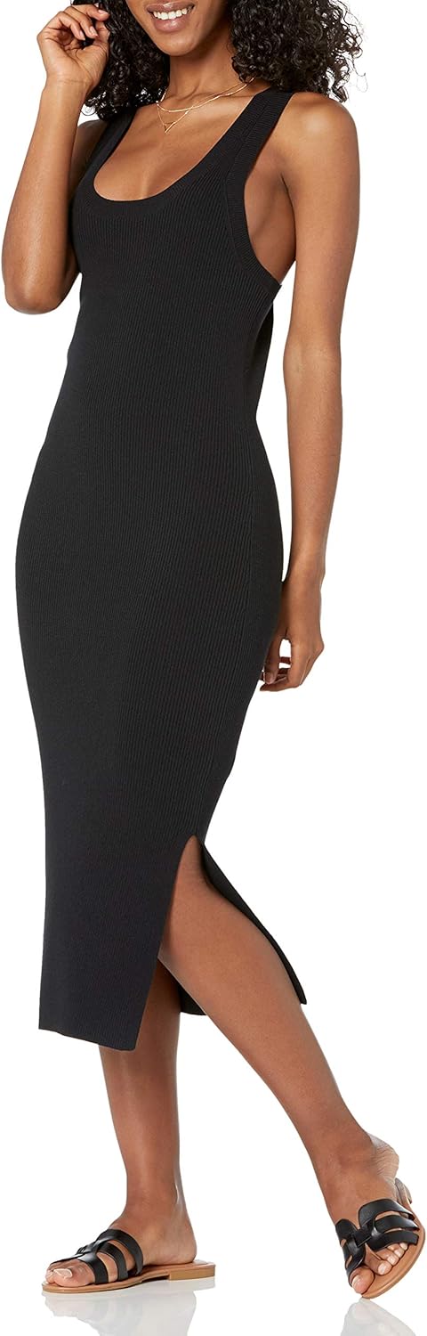The Drop Women's Yasmin Rib Midi Sweater Tank Dress Review