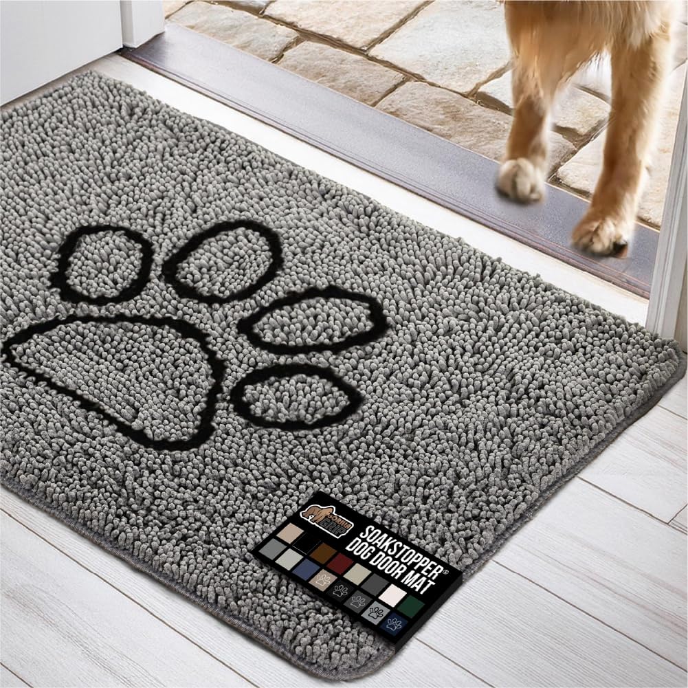 GORILLA GRIP Ultra Absorbent Doormat for Muddy Dog Paws