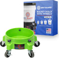 Grit Guard Bucket Dolly with Wheels - Rolling Wash Bucket Caddy