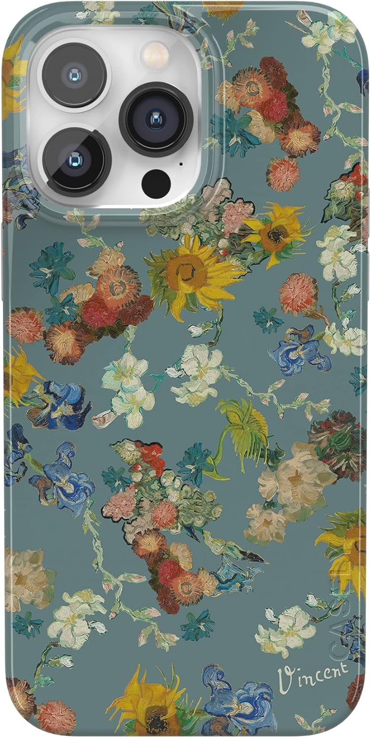 Casely iPhone 14 Pro Case with Van Gogh's Flowers Design