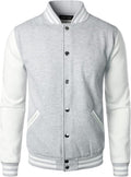 Mens Varsity Baseball Jacket Cotton Blend Letterman - Slim Fit