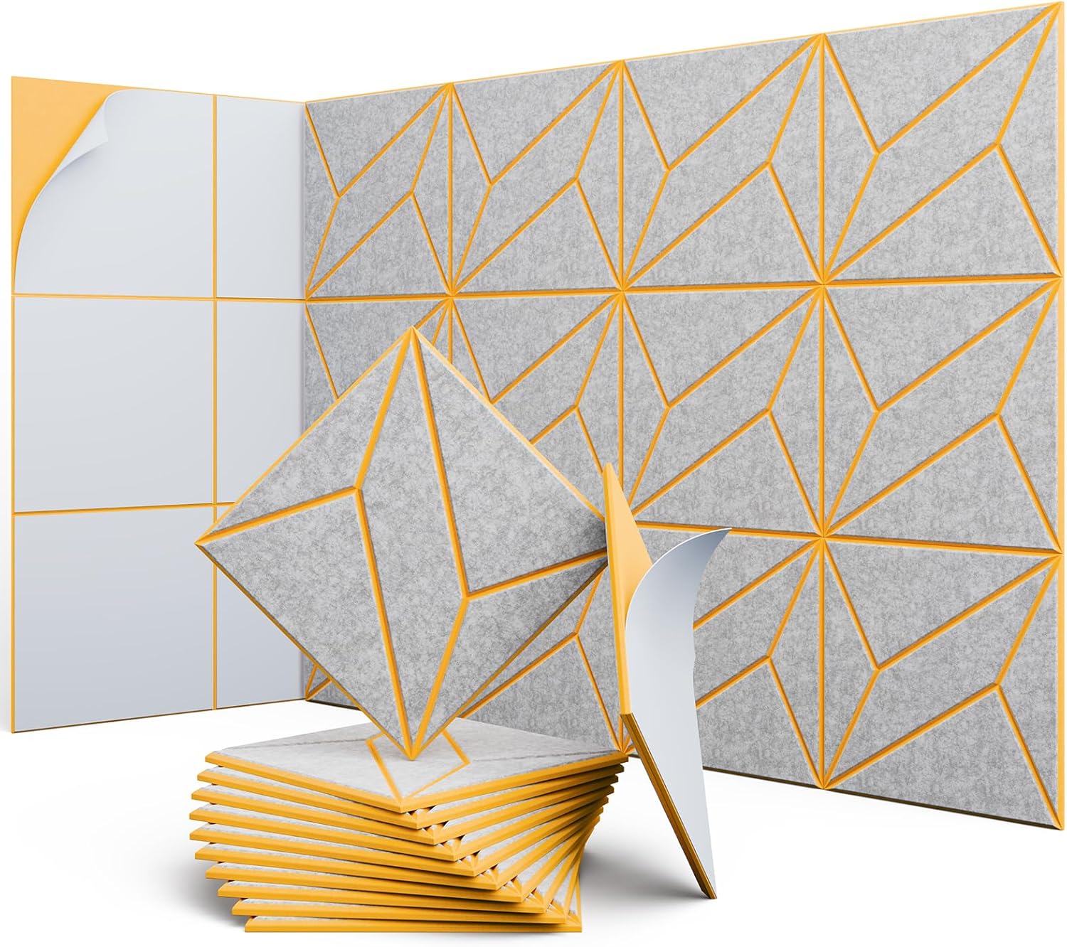 12 Pack 12in X 12in Acoustic Panels for Sound Absorption