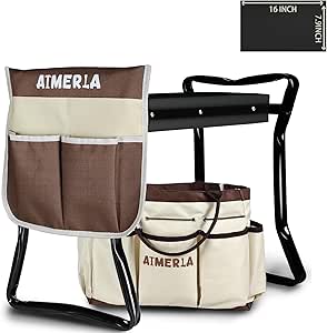 Aimerla Foldable Garden Kneeler Seat with Upgraded Thick Pad