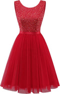 BeryLove Sequin A Line Cocktail Mini Dress - Sparkly Vintage Swing