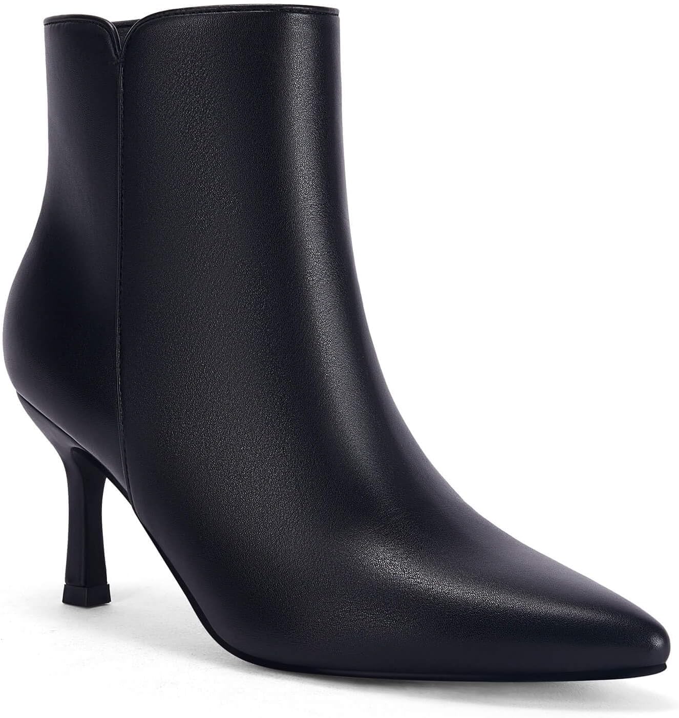 Coutgo Women's Kitten Heel Booties for Stylish Comfort