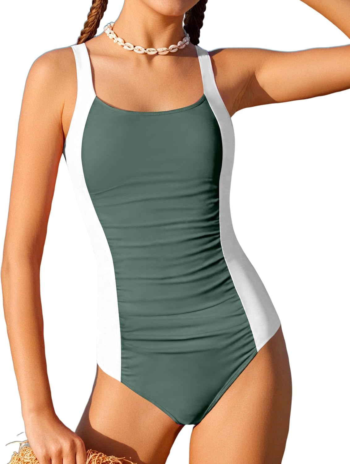 Stylish One Piece Bathing Suit for Girls with Adjustable Straps