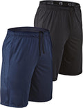 DEVOPS Men's 2-Pack Loose-Fit 10ft Workout Gym Shorts - Cool