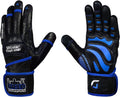 Elite Leather Gym Gloves with 2 in Wrist Wraps Grip