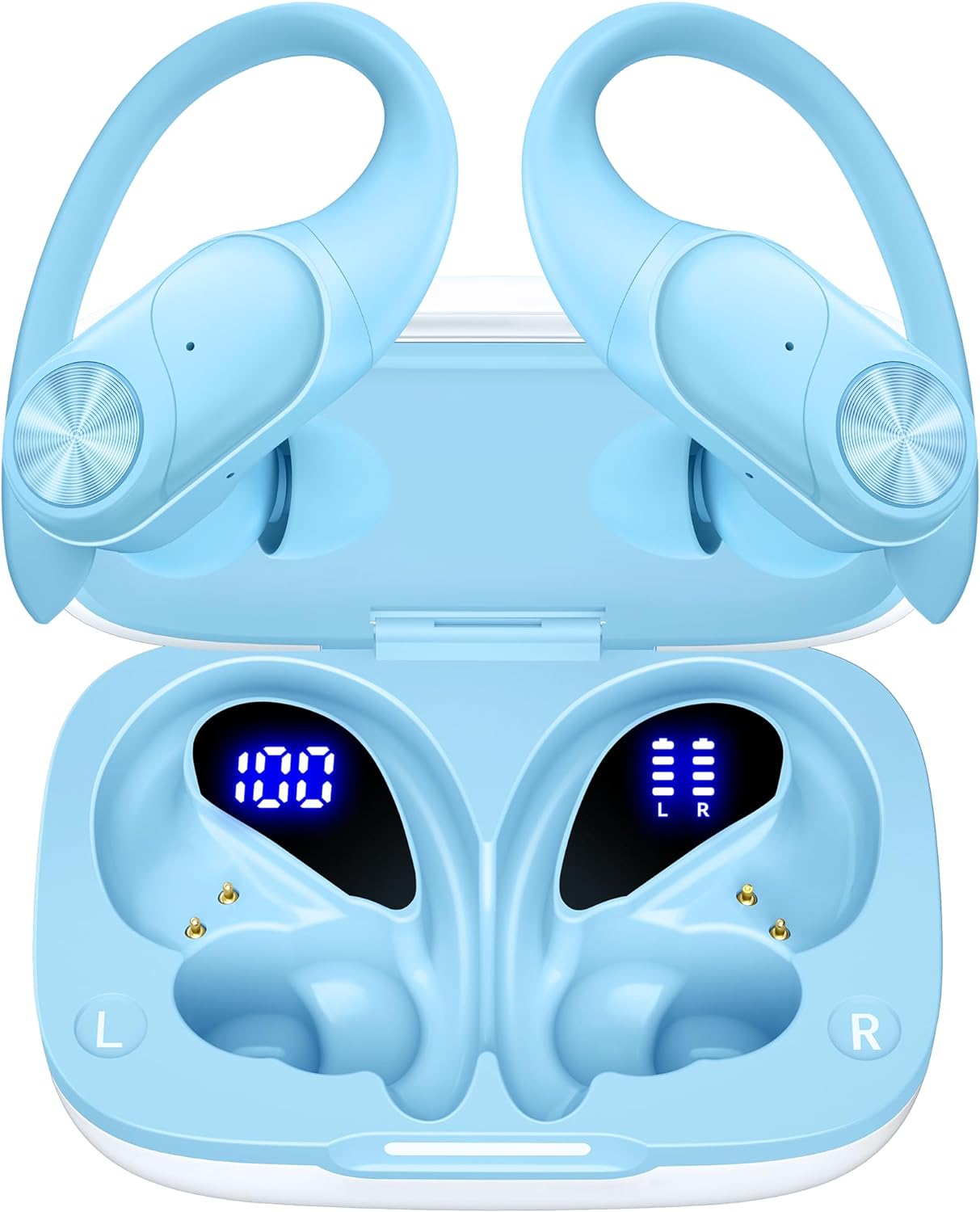 80hrs Playtime PocBuds Earbuds - Deep Bass Blue