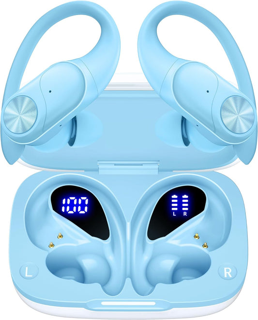 80hrs Playtime PocBuds Earbuds - Deep Bass Blue
