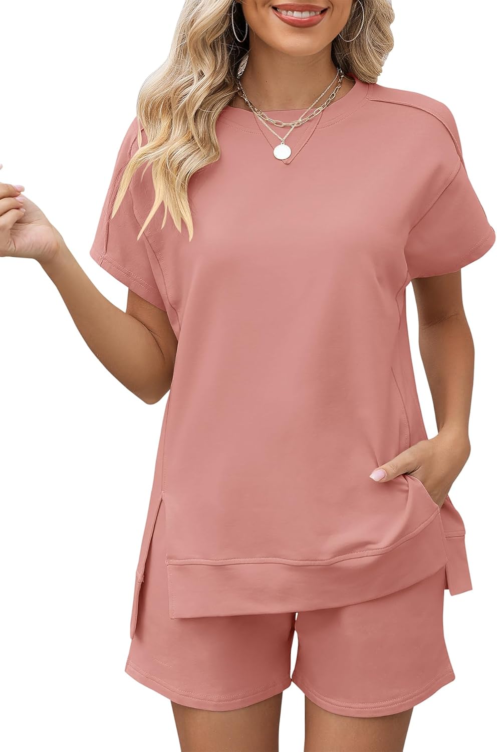 LOMON Womens Fashion 2 Piece Outfits for Summer Comfort