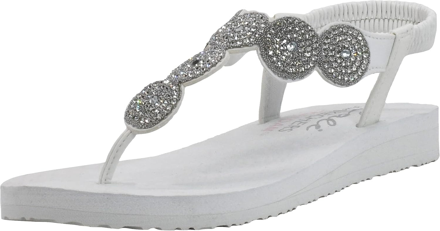 Skechers Women's Meditation-Stars & Sparkle Slingback Flip-Flop
