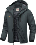 WULFUL Men's Ski Jacket Warm Waterproof Windproof Parka Skiing
