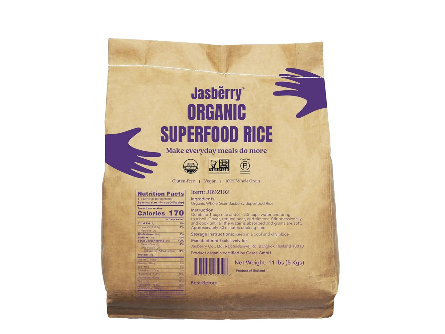 Organic Superfood Rice - Jasberry's Premium Purple Rice