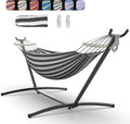 Hammock with Heavy-Duty Steel Stand - Portable Double Hammock for Two