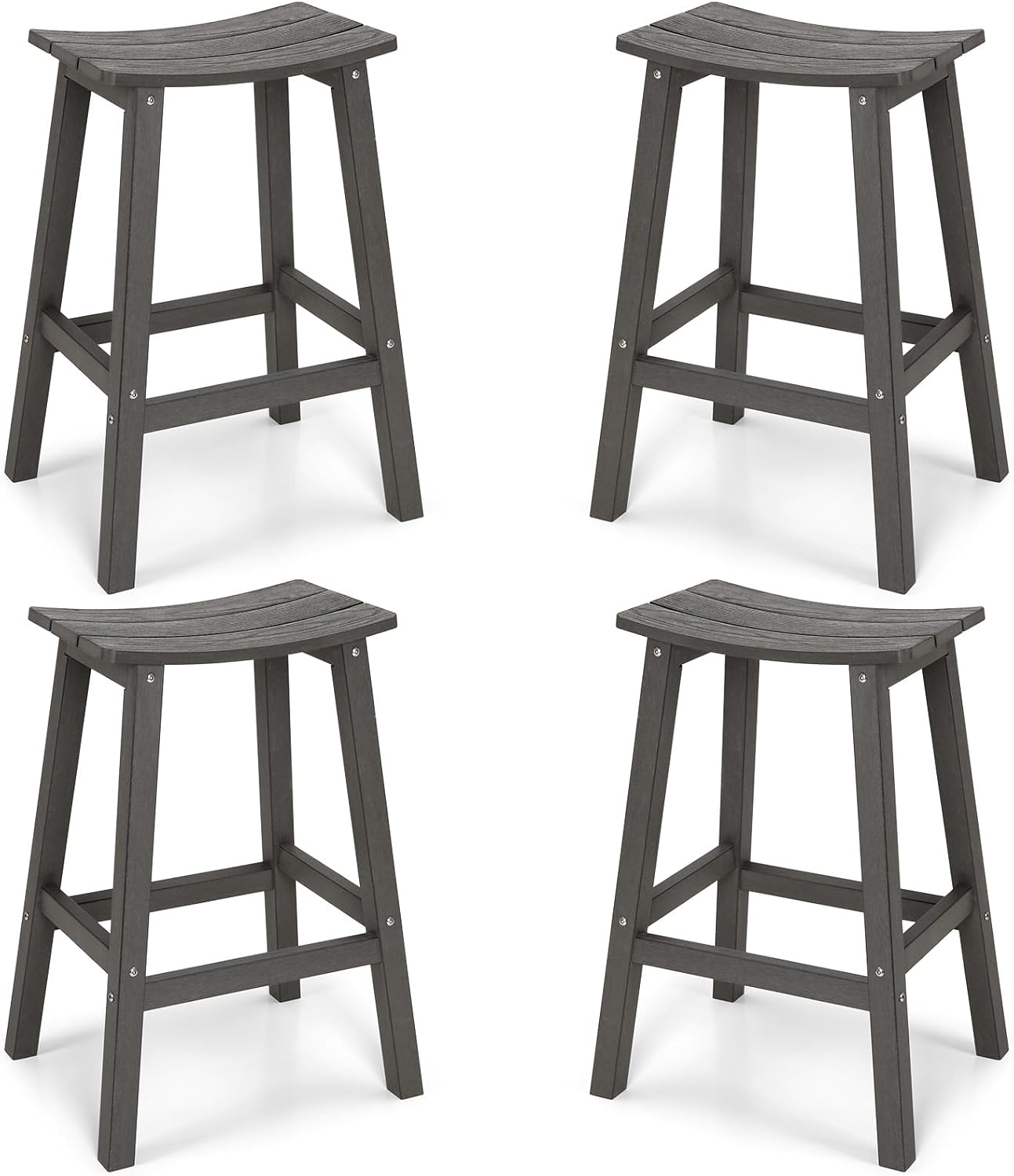 Weatherproof Bar Stools Set of 4 for Outdoor and Kitchen Use