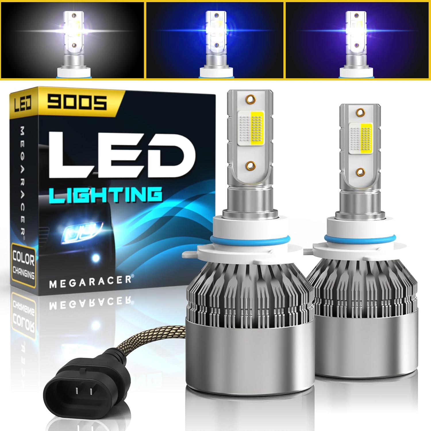 9005 Bulbs with 3 Color Changing Options for Fog Lights