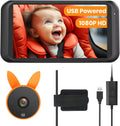 USB Baby Car Camera Plug-Play 1080P Backseat Monitor - Clear View