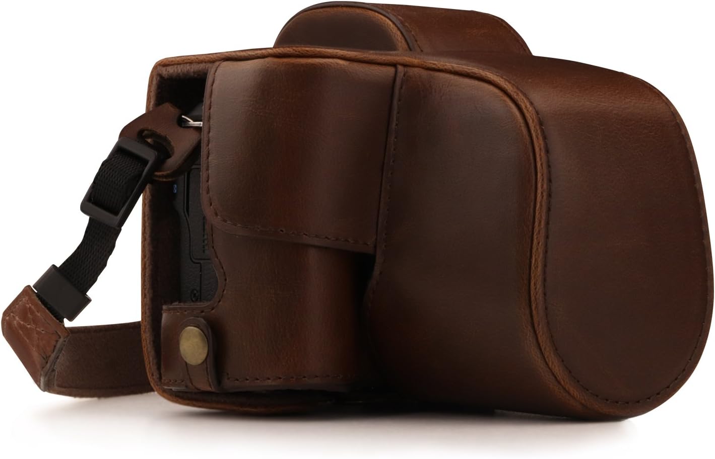 MegaGear Canon EOS M50 Leather Camera Case for Stylish Protection