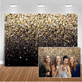 Black and Gold Backdrop 10x8ft Vintage Abstract Photography