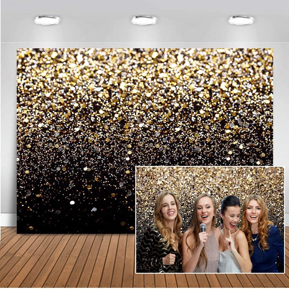 Black and Gold Backdrop for Photography by CHAIYA - Vintage Style