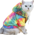 Dog Tie Dye Hoodie Coat - Warm Winter Sweatshirt for Small to Medium