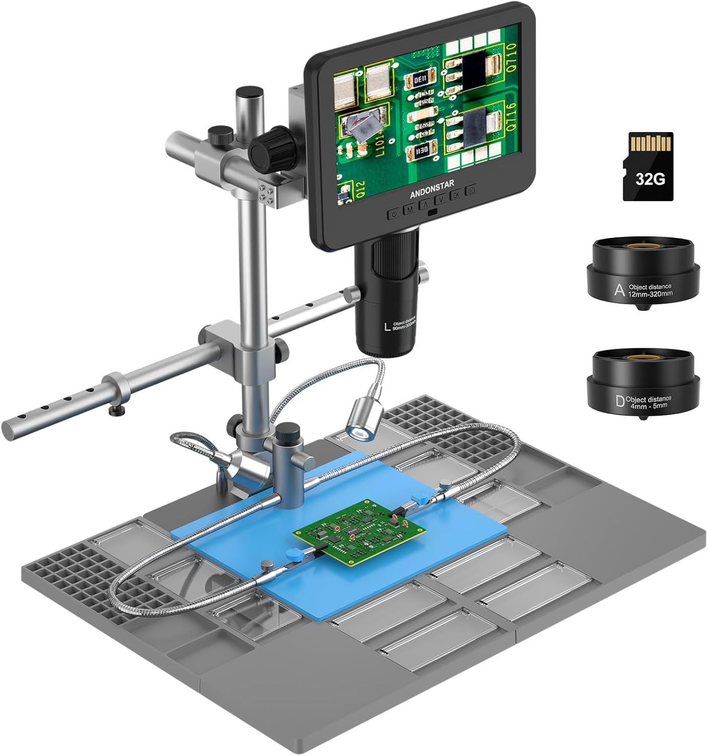 Andonstar 3 Lens 2160P UHD HDMI Digital Microscope for Soldering