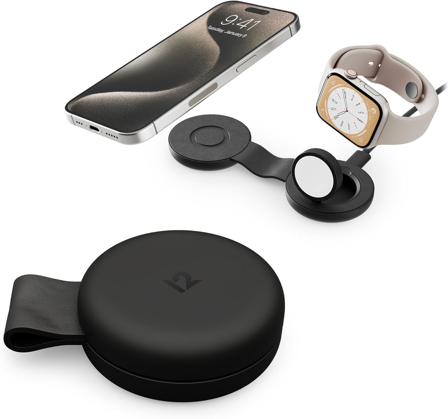 Butterfly SE 2-in-1 Compact Wireless Travel Charger for Apple