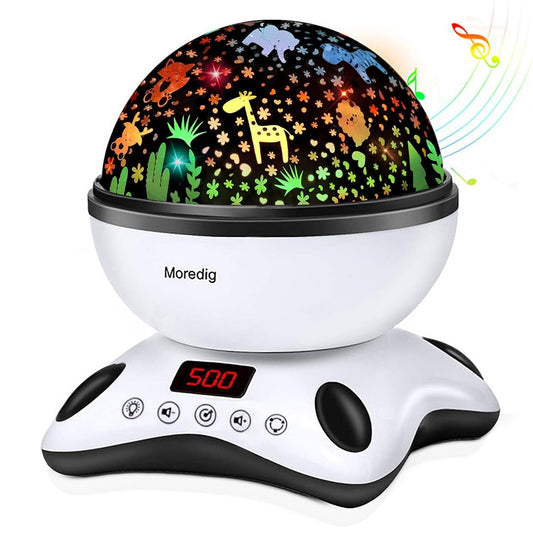 Remote Music Baby Night Light Projector - 12 Songs, 18 Light Modes