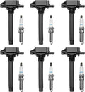 Ignition Coil & Spark Plugs Set of 6 Compatible with Chrysler Dodge