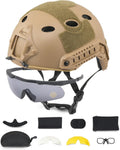 PINTY BJ Tactical Helmet and Goggles Combo - Multifunctional