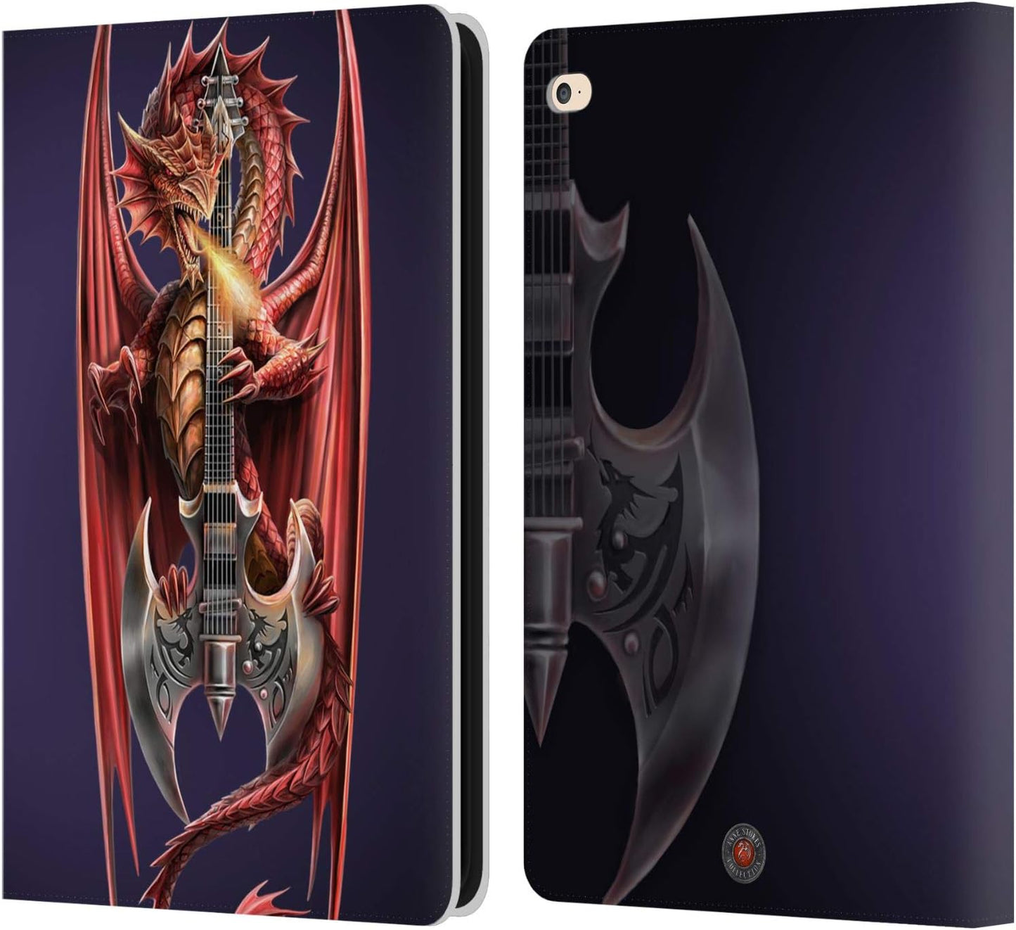 Anne Stokes Power Chord Dragons Leather Wallet Case for iPad Air 2