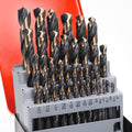 29Pcs Drill Bit Set 135 Tip HSS Black and Gold Finish - Durable Kit