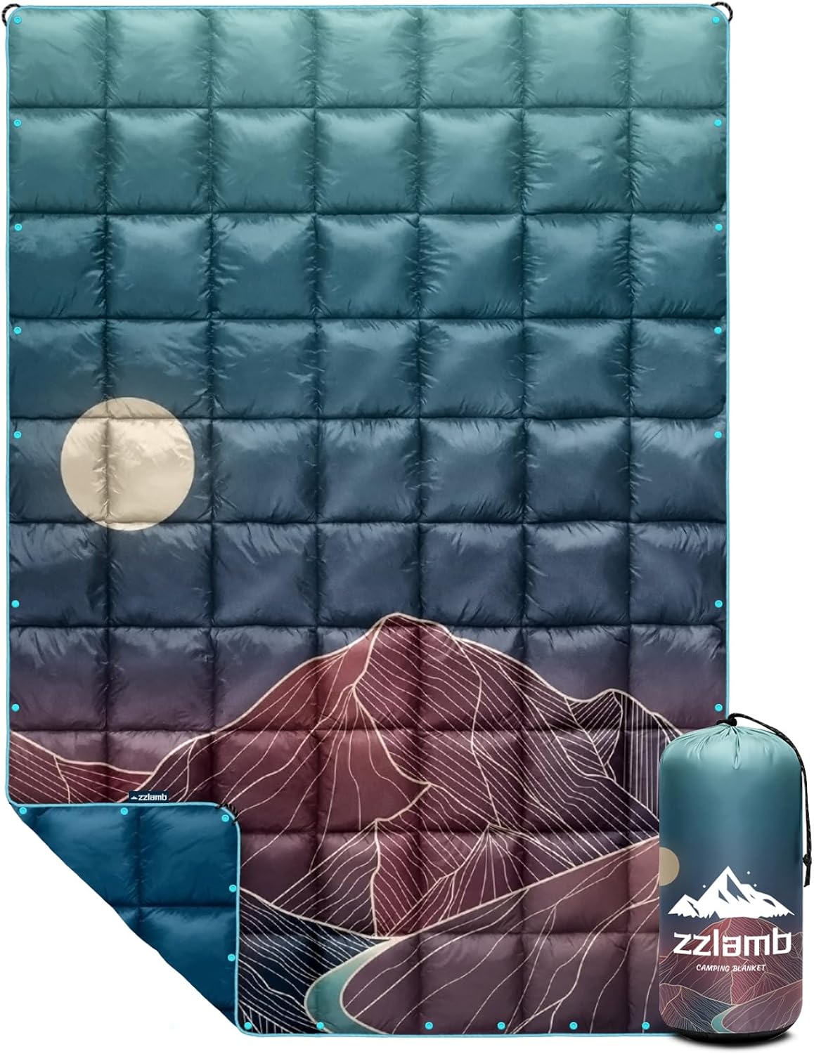 zzlamb Camping Blanket - Lightweight Portable Down Alternative