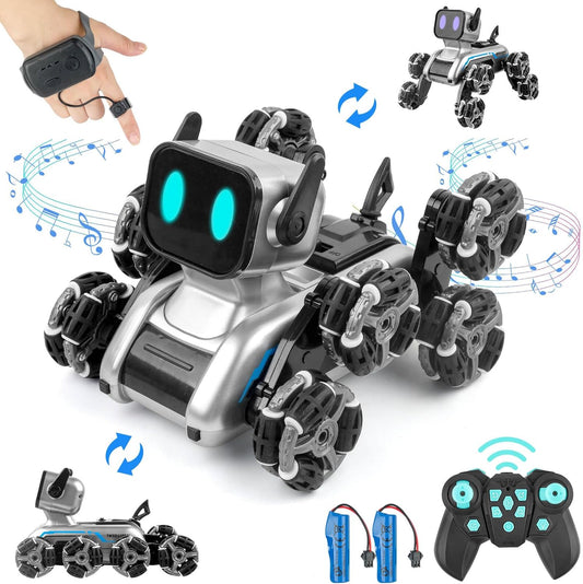 Homesoft Remote Control Robot Dog: Stunt, Music, Light!