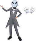 Kids Skull Skeleton Jumpsuit Halloween Costume Ages 5-12