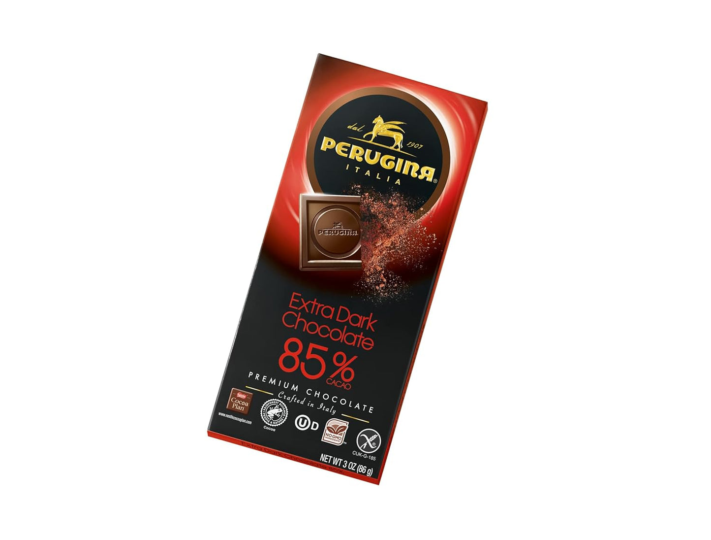 Perugina Extra Dark 85% Cacao Chocolate Bar - 3 Ounce Pack