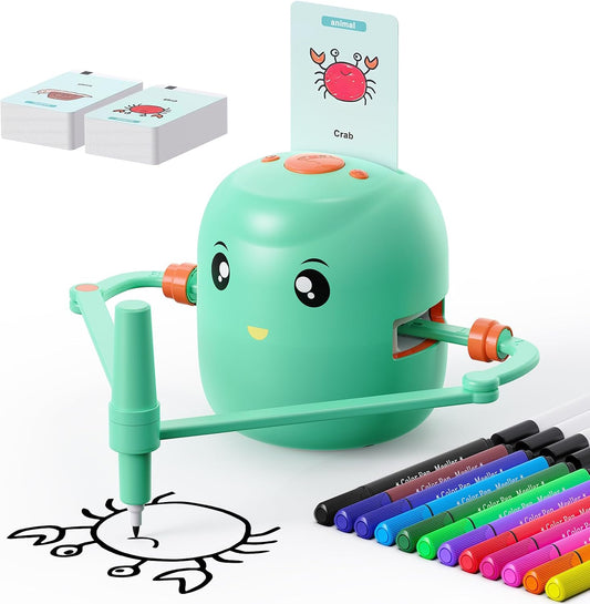 Interactive Montessori Drawing Robot | Educational Toy with Voice & Cards | CYJBE