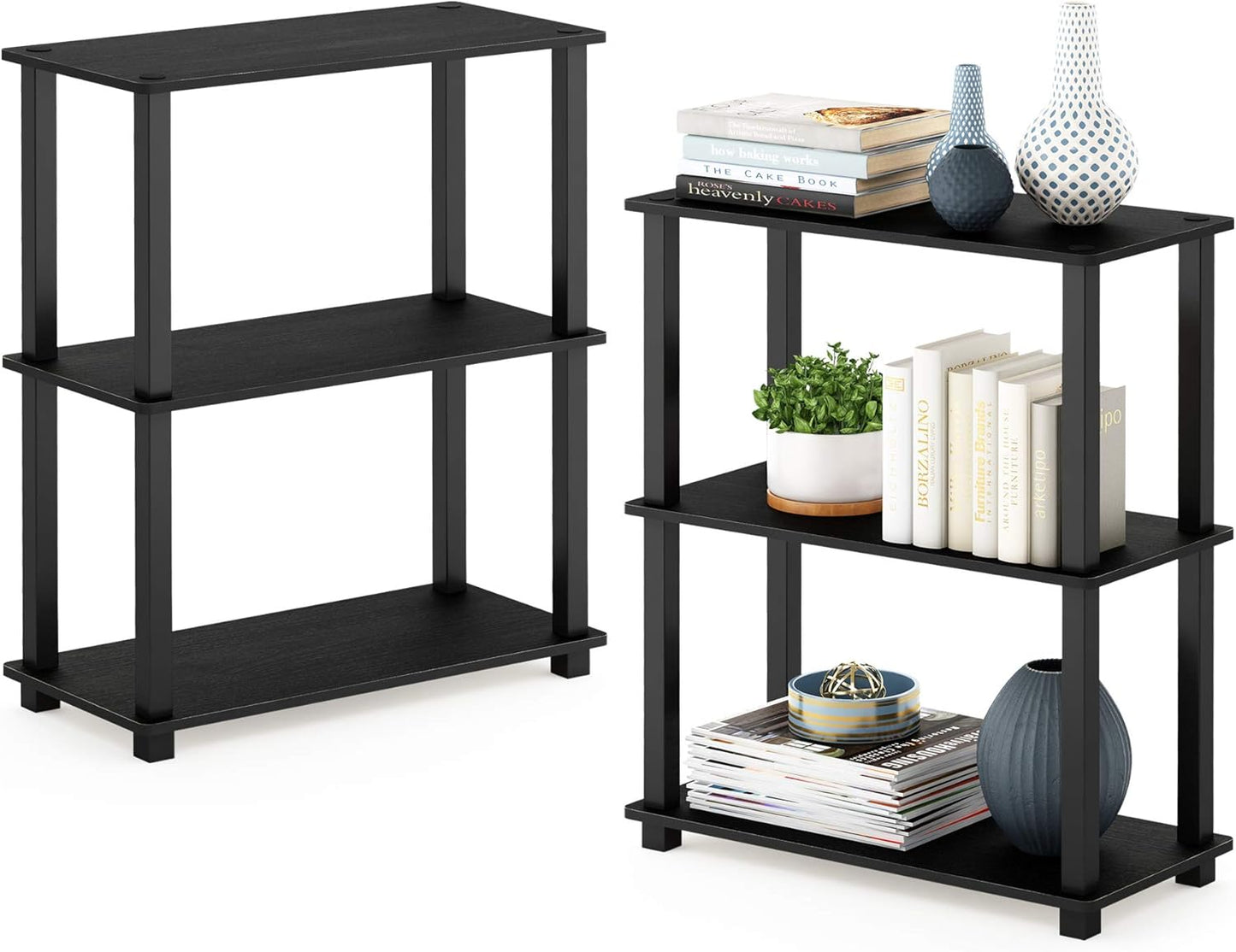 Furinno TURN-S-TUBE Storage Shelves Set of 2 for Home Office