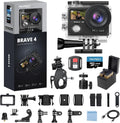 AKASO Brave 4 Action Camera 4K 30fps - Rugged Waterproof Kit