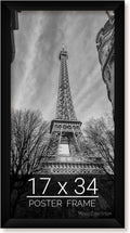 wallsthatspeak 17x34 Black Picture Frame for Posters and Puzzles