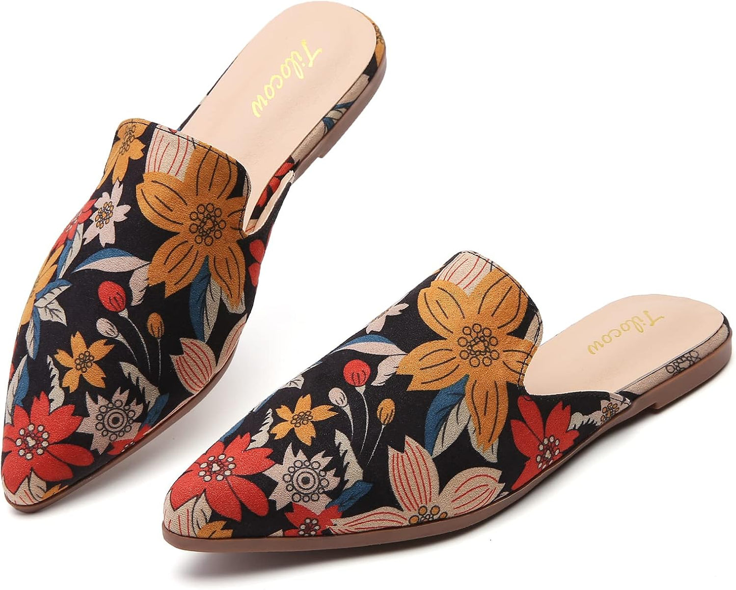 Tilocow Mules for Women: Comfortable Pointed Toe Slip-Ons