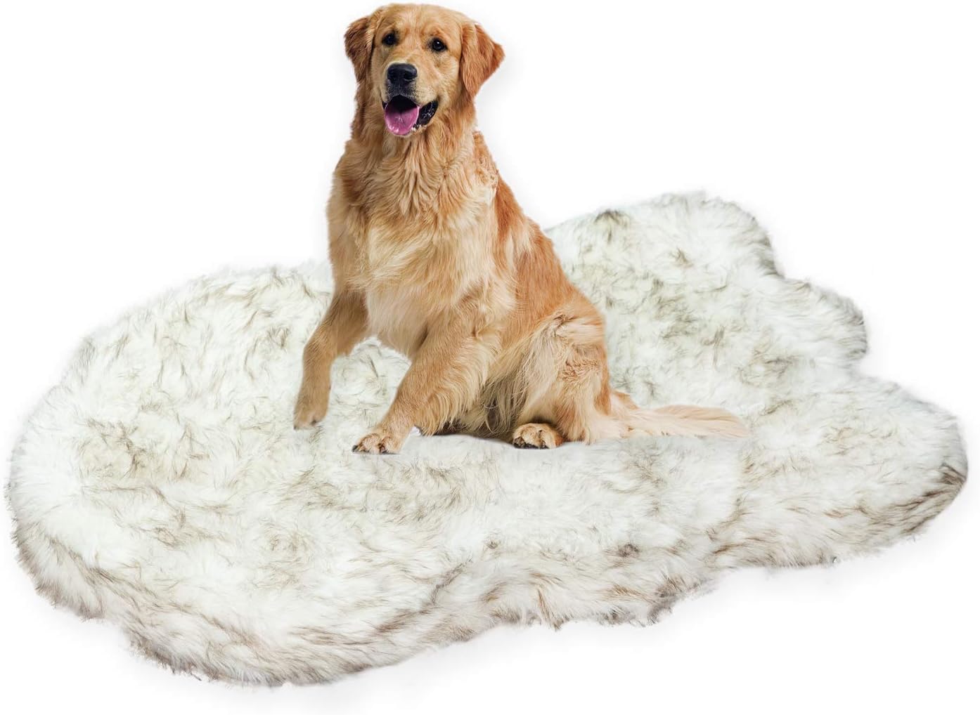 Laifug Luxury Faux Fur Dog Bed with Ultra Soft Memory Foam