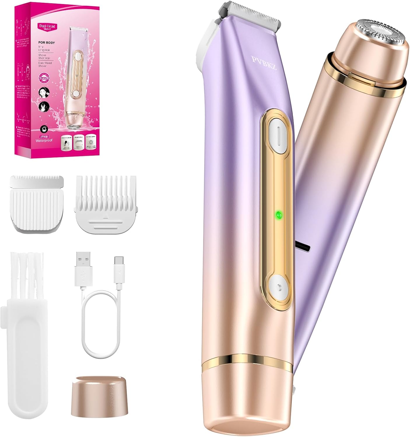 2 in 1 Bikini Trimmer for Women - Painless Hair Removal Device